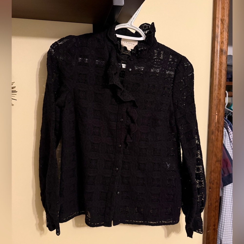 Sazane Chlo blouse in black lace